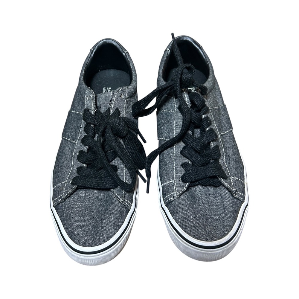 Polo Ralph Lauren Sayer Dark Grey Chambray Low Top Sneakers Mens 7D RLite 10